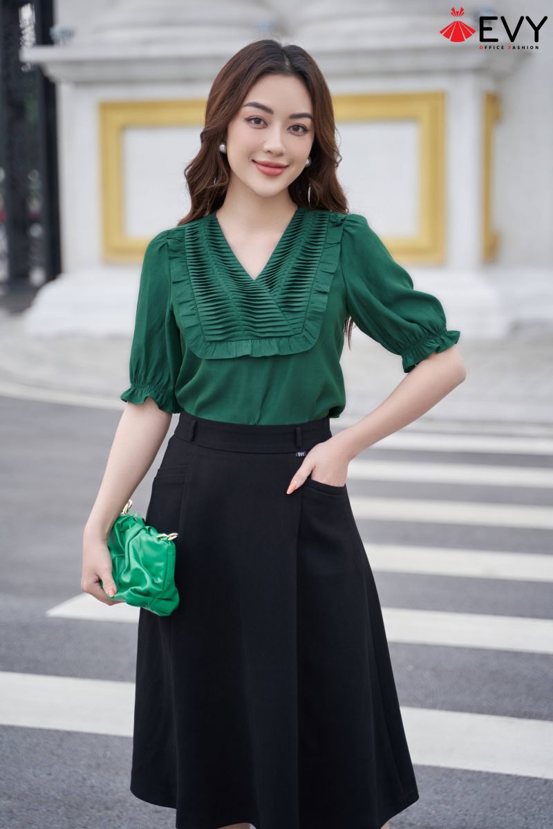 Váy Retro cổ vuông tay áo phồng xuất xứ Quảng Châu mới váy dài mỏng - 3 màu  xanh nhạt, xanh đậm, đen | Shopee Việt Nam